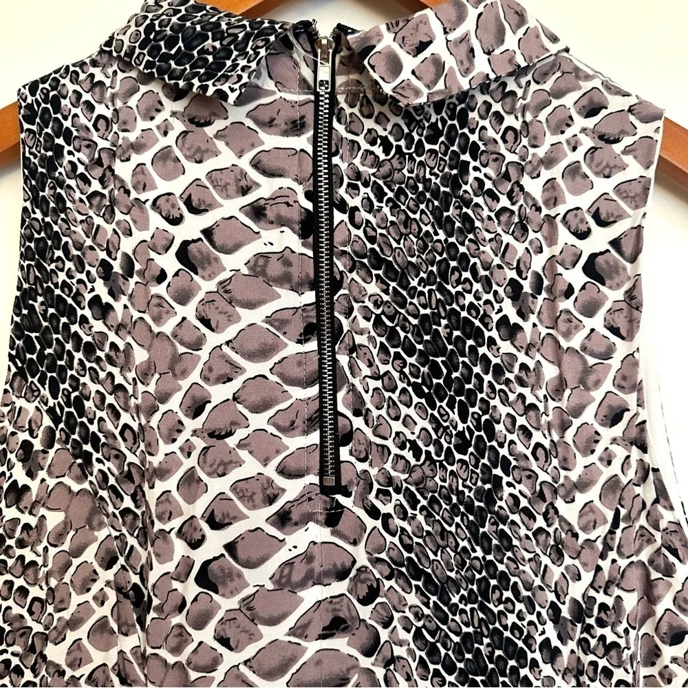 Fab’rik Snakeskin Print Sleeveless Dress Size Large - Picture 6 of 10